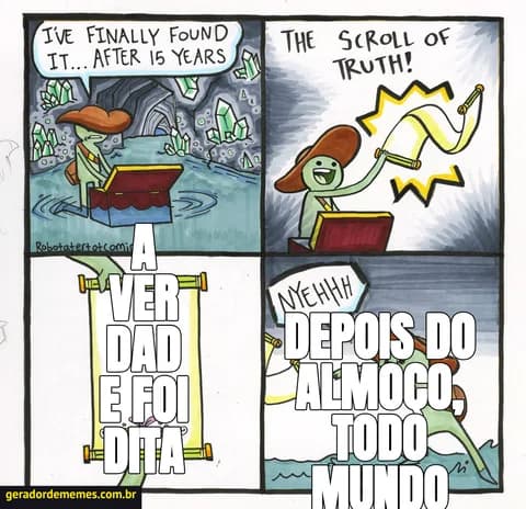 Meme criado a partir de Pergaminho da Verdade