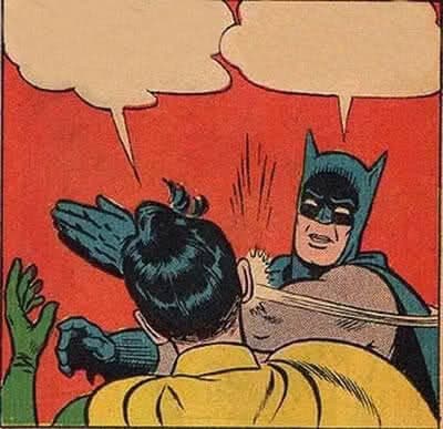 Batman Esbofeteando Robin