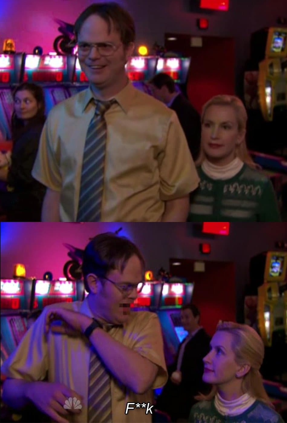 Angela Assustada Com Dwight