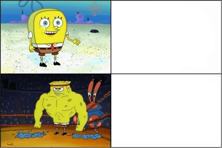 Spongebob Fraco vs Forte