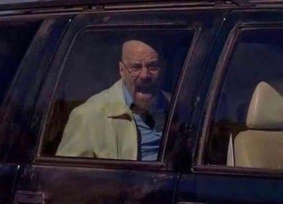Walter White Gritando com Hank