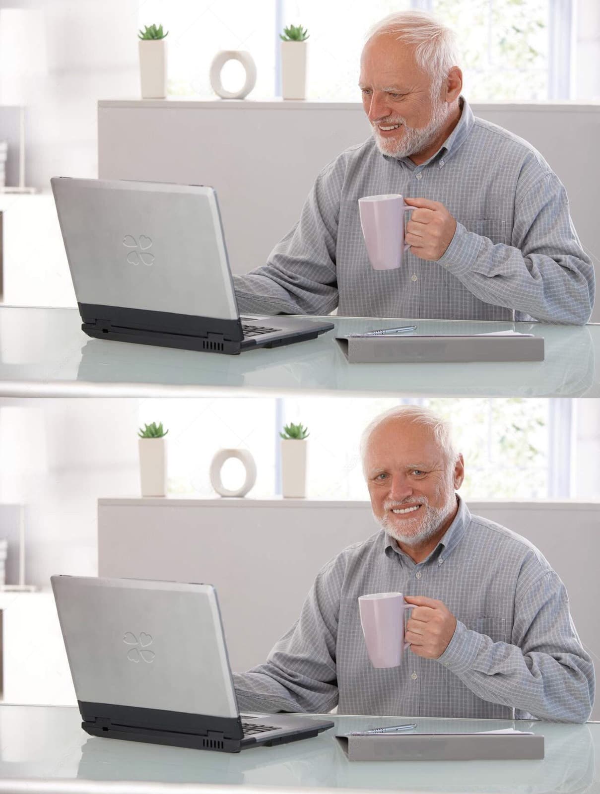 Senhor com Xícara de Café