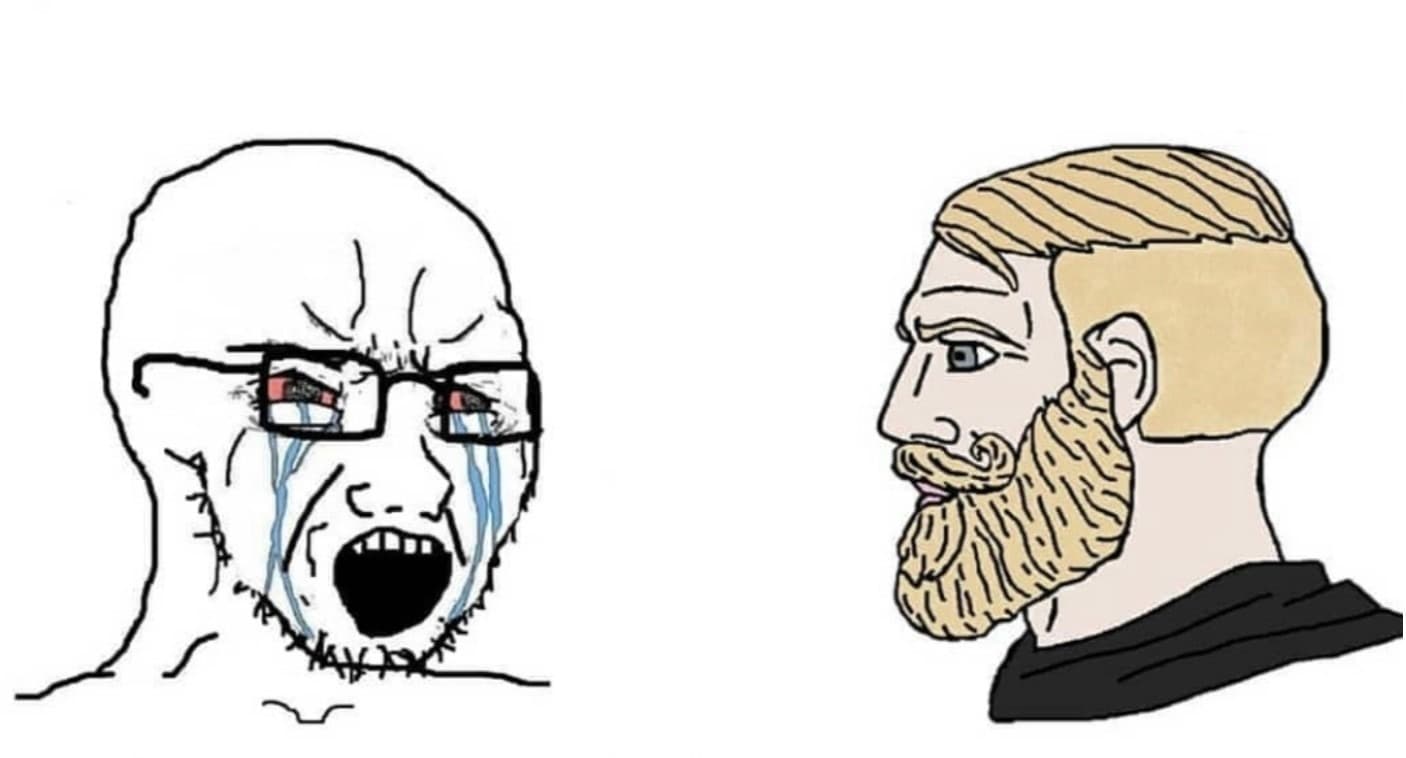 Wojak Chorando Vs Chad